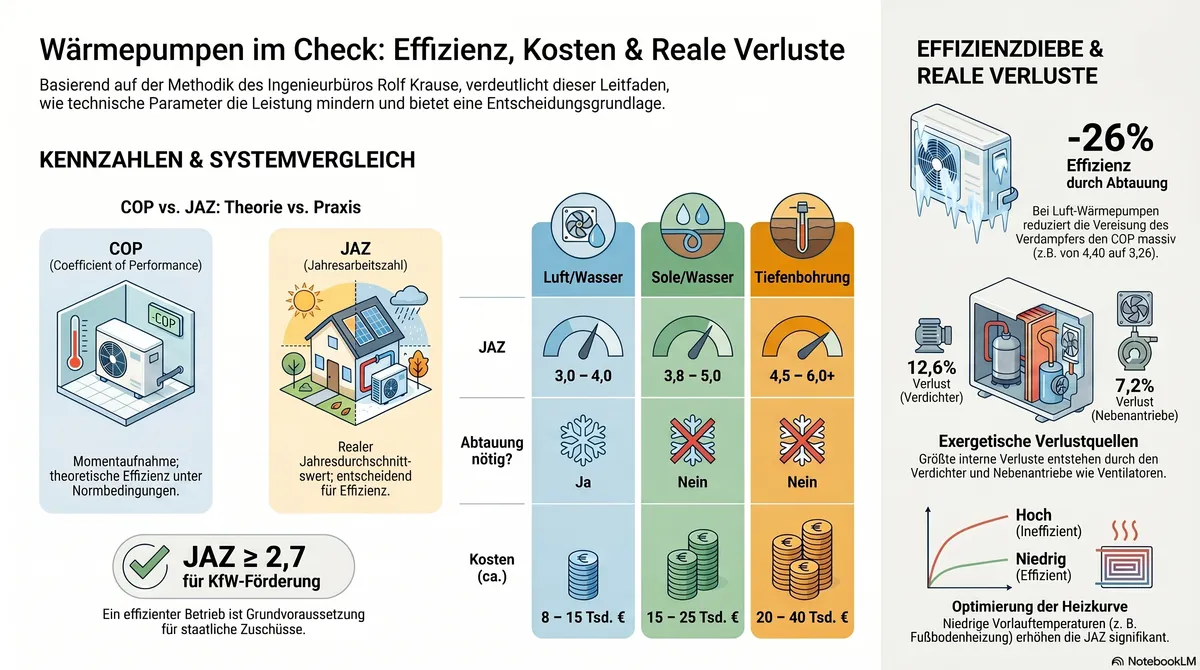 Wärmepumpen: Effizienz, Kosten und Verluste