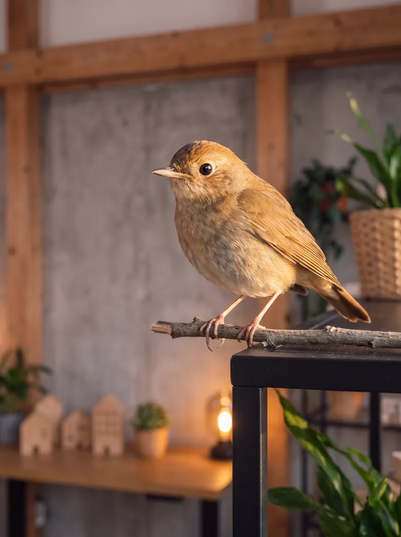Eine Nachtigall – der Vogel, den man bei Julian nur hört